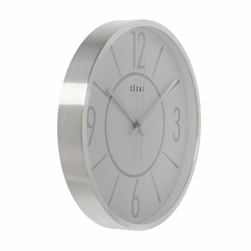 Reloj Pared Aluminio Redondo de 30 cms Esfera Blanca [2]