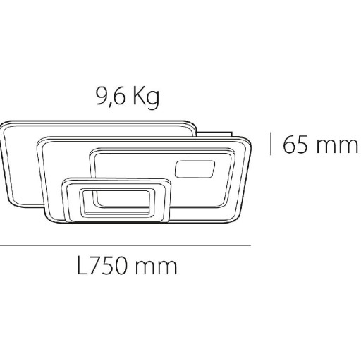 Plafón Led 225 w Retro 75x75 cm [4]