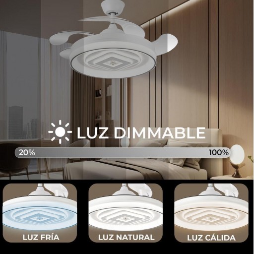 Ventilador Retráctil DC Enchanted blanco [3]