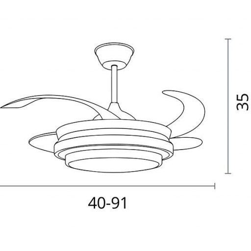 Ventilador Retráctil DC Blanco Selene Mini [5]