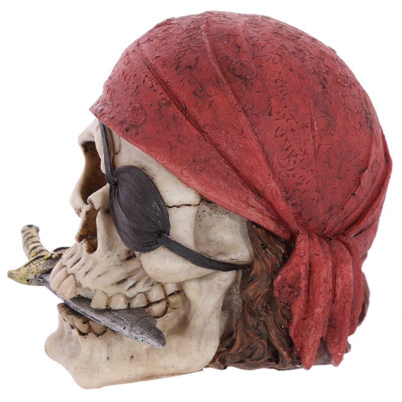 Calavera Pirata con Pañuelo Rojo Decorada de Puckator : 17.99 euros