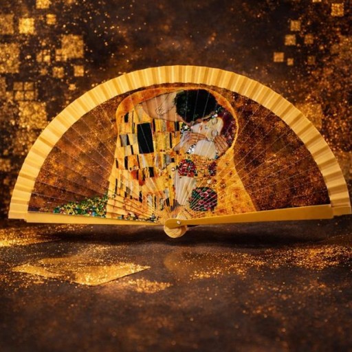Abanico El Beso de Klimt
