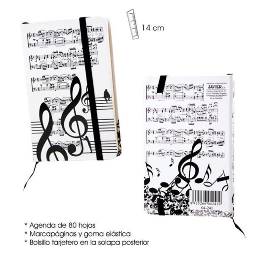 Agenda notas Música blanco y Negro