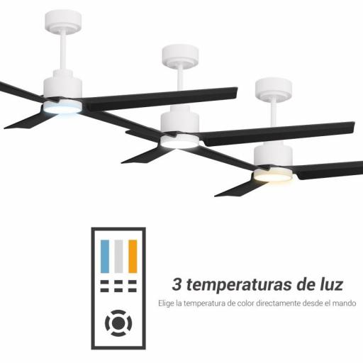 Ventilador DC Anne Blanco Aspas Negras Led [3]
