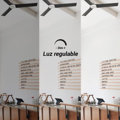 Ventilador DC Anne Blanco Aspas Negras Led [4]