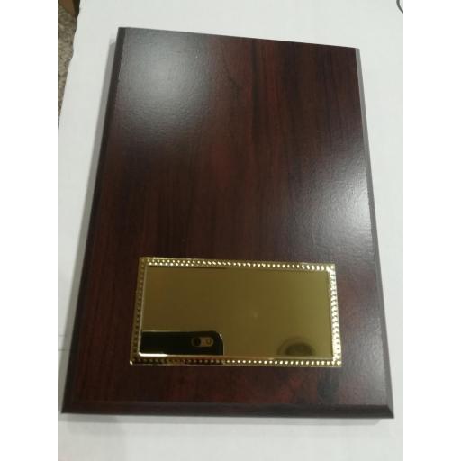Base de madera con placa grabada para figura Nadal [0]