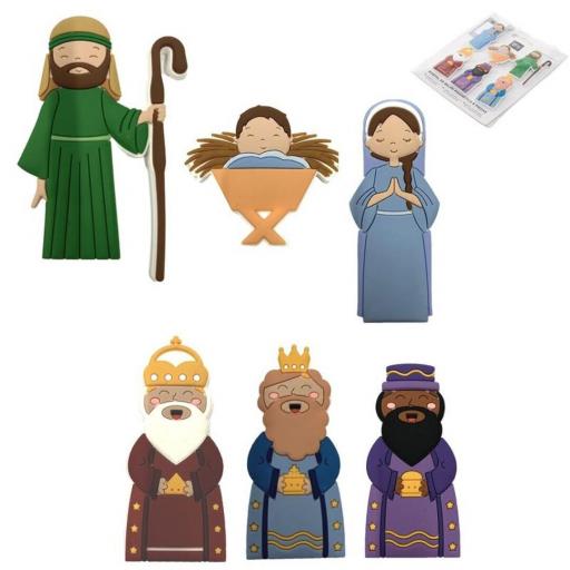 Misterio 6 piezas con reyes decoradas en imán [0]