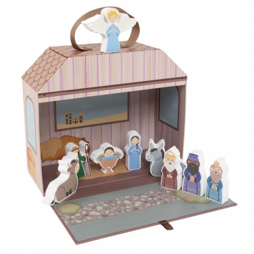 Misterio 9 piezas madera con maletín Portal de Belén [0]