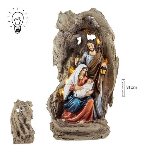 Belén Misterio 31 cm Portal con Luz [0]