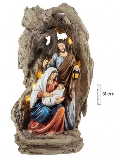 Belén Misterio 31 cm Portal con Luz [1]