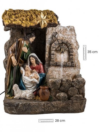 Belén Misterio 35 cm con fuente de agua [0]