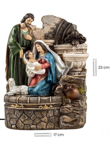 Belén Misterio 25 cm con fuente de agua [0]