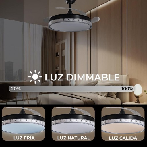 Ventilador Retráctil DC Blissful Negro [3]