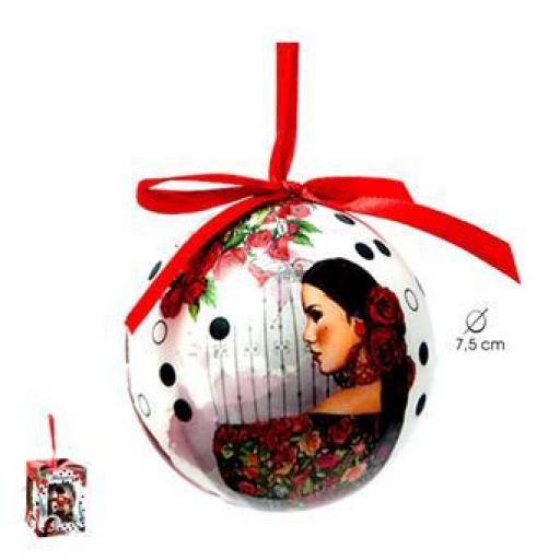 Bola Árbol Navidad Decoración Flamenca de  7.5cm