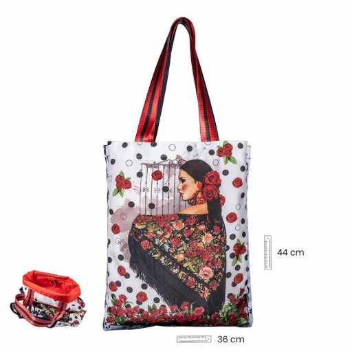 Bolsa Tote decorado flamenca [0]