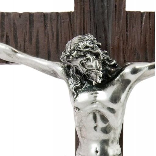 Crucifijo Pared Resina Cristo Plata 40 cm [1]