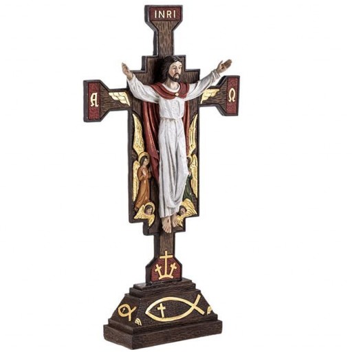 Crucifijo con Cristo brazos abiertos de 30 cm sobremesa [1]