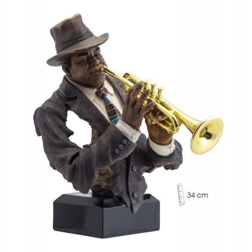 Figura Negro Trompeta Jazz