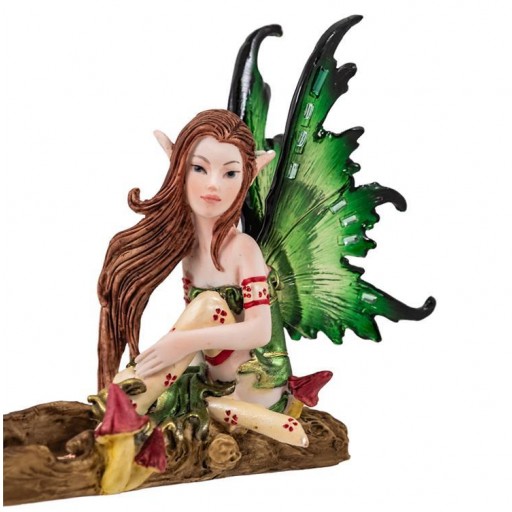 Hada soporte de incienso con alas verdes [1]