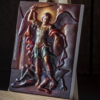 Imán Arcángel San Miguel en relieve [1]