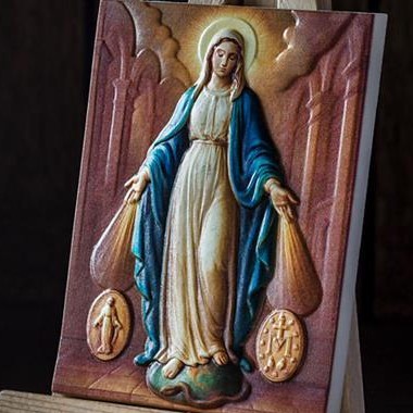 Imán Virgen Milagrosa en relieve [1]