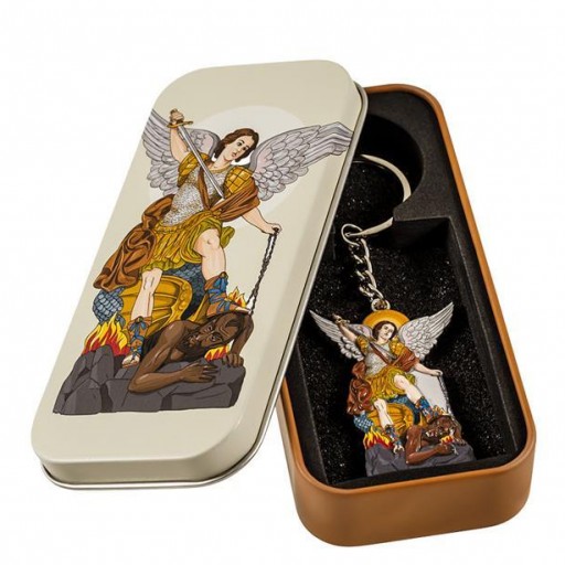 Llavero Arcángel San Miguel estuchado [2]