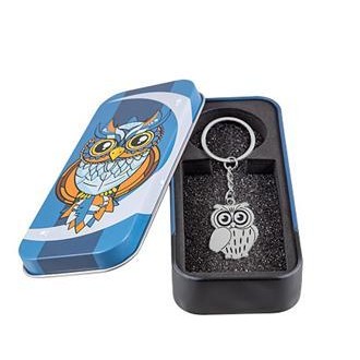 Llavero Búho en lata decorada [1]