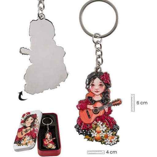 Llavero Flamenca Niña en Lata decorada [0]