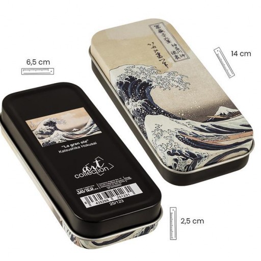 Llavero La Gran Ola Kanagawa de Katsushika Hokusai en Lata decorada [2]