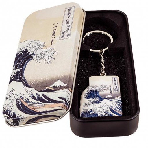 Llavero La Gran Ola Kanagawa de Katsushika Hokusai en Lata decorada [1]