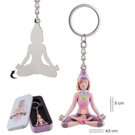 Llavero Yoga en Lata decorada [1]