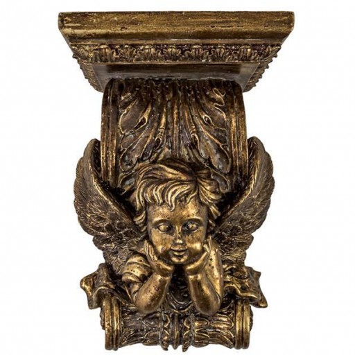 Ménsula ángel dorada 19 cm para colgar [0]