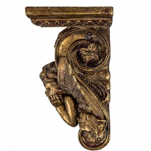 Ménsula ángel dorada 19 cm para colgar [1]