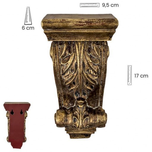 Ménsula dorada 17 cm para colgar