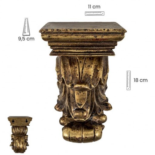 Ménsula dorada 18 cm para colgar