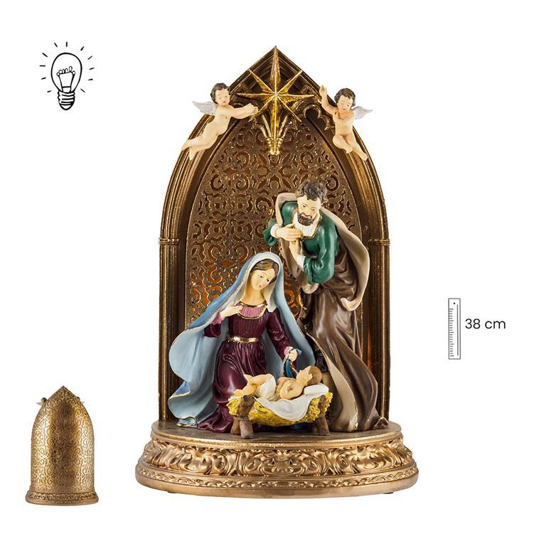 Belén Misterio 40 cm con luz