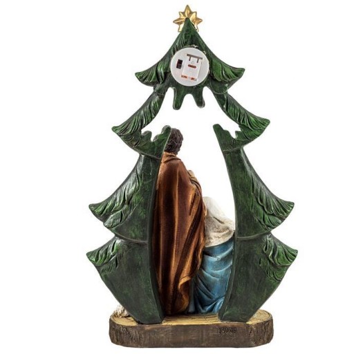 Belén Misterio 30 cm en Árbol de Navidad con luz [2]