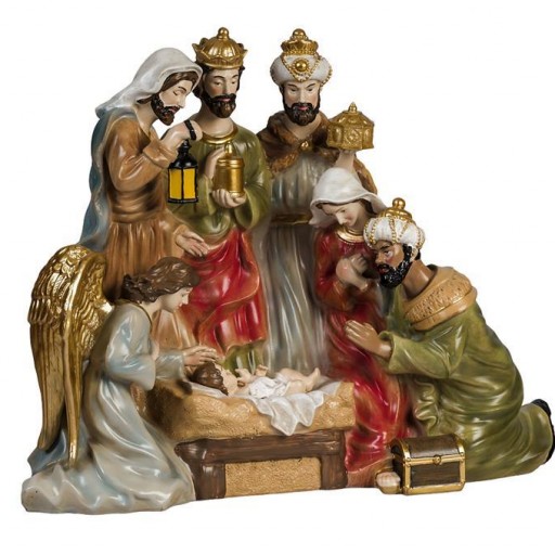 Misterio en una pieza de 30 cm con Reyes y ángel [2]