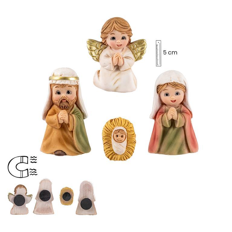 Belén Misterio Imán 4 piezas 5 cm