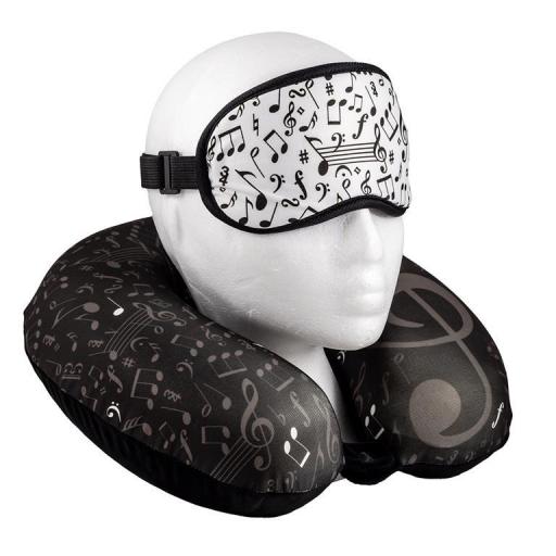 Set cojín viaje con antifaz decorado Musical [1]