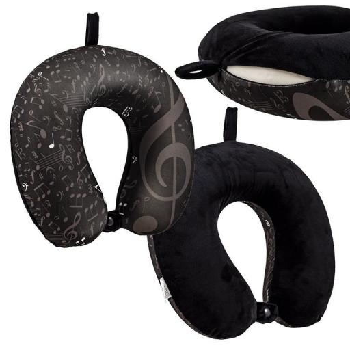 Set cojín viaje con antifaz decorado Musical [2]