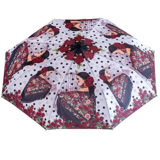 Paraguas Plegable Automático con Motivos Flamenca [1]