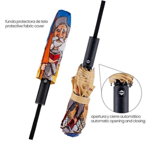 Paraguas Plegable Automático del Quijote [2]