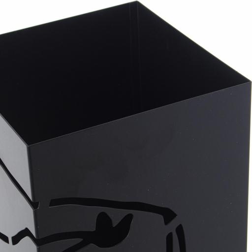 Paragüero Metal Cuadrado Cara Negro [4]