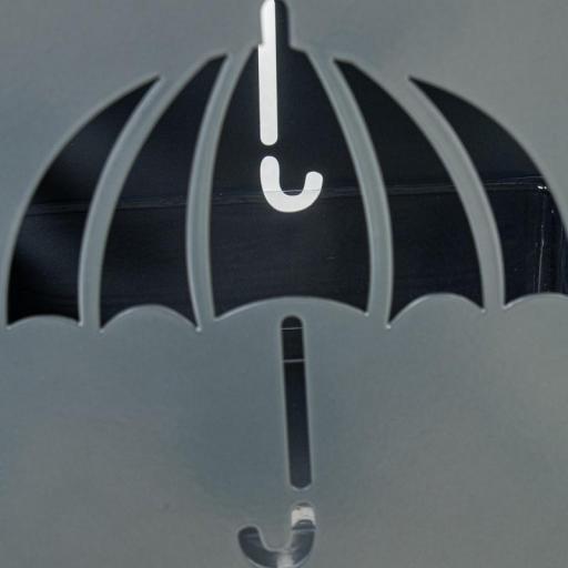 Paragüero Metal Cuadrado Plateado Umbrella [3]