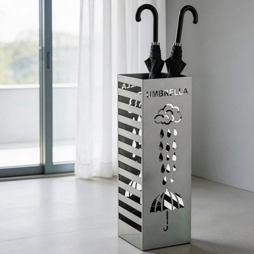 Paragüero Metal Cuadrado Plateado Umbrella [0]