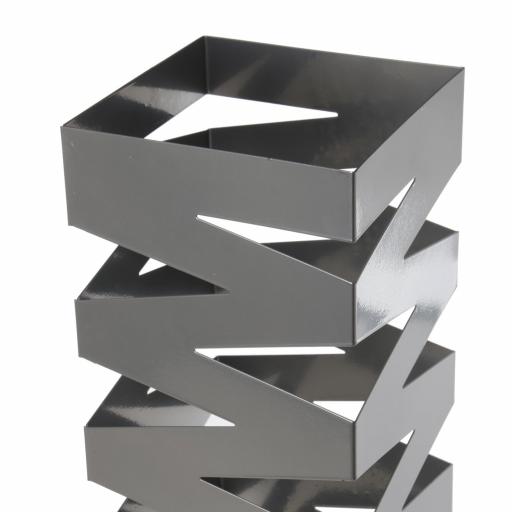 Paragüero Metal Cuadrado Plata Moderno [1]