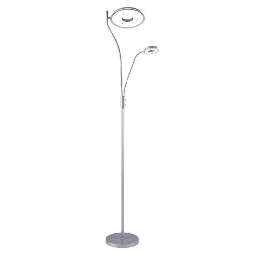 Lámpara Pie Led Genova Plata