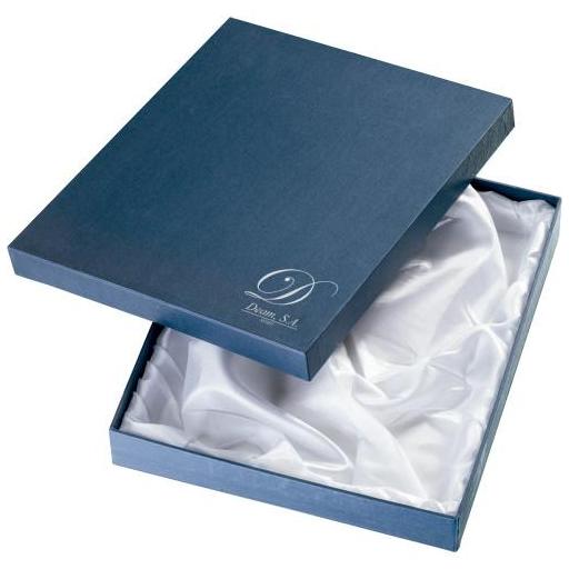 Placa Cristal en Base en Madera Blanca con Placa Aluminio Grabada [3]