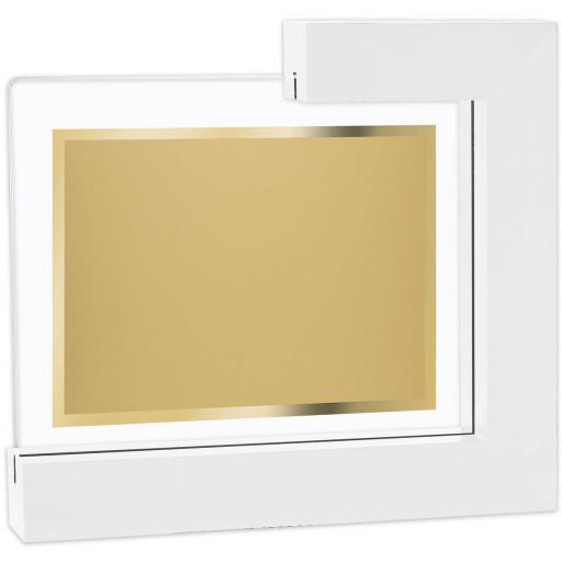 Placa Cristal en Base en Madera Blanca con Placa Aluminio Grabada [2]